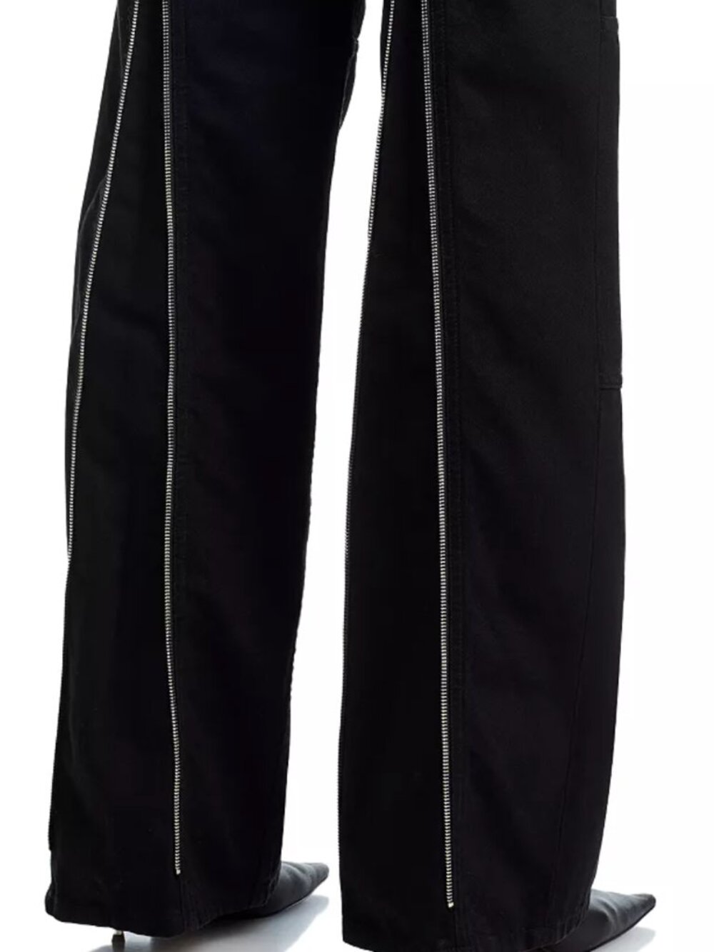 Helmut Lang Zipper Back Carpenter Jeans in Rinsed Black - Picture 3 of 6